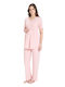 Pijadore Maternity Pajama Set & Nursing Pink