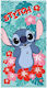 Disney Stitch Red Flowers Beach Towel 70x140cm