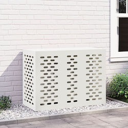 Vidaxl Air Conditioner Cover White 110x50x80 cm Steel White