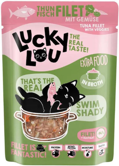 Lucky Lou Extrafood Υγρή Τροφή για Γάτες σε Φακελάκι με Τόνο και Λαχανικά 70gr