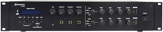 Adastra V-242 Commercial Power Amplifier 2 Zone 240W/100V Equipped with USB/FM/Bluetooth Black
