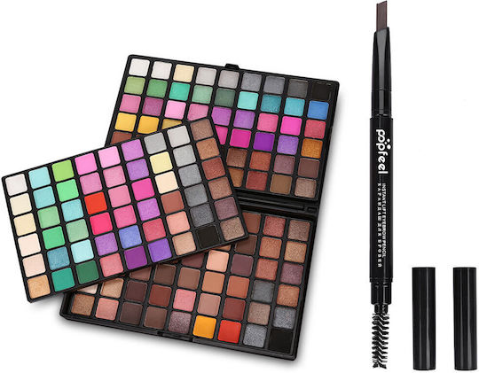 Popfeel Palette 162 Lidschatten & Doppel-Augenbrauenstift-Set 4