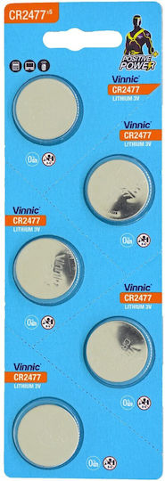Vinnic Batterien Lithium für Uhren CR2477 3V 5Stück
