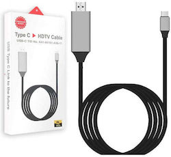 Type-c Hdtv HDMI-Stecker - USB-C-Stecker 2m Schwarz