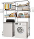 Vevor Top Washer Dryer Storage Shelf Two-Row 6-Level Washing Machine Shelf Black