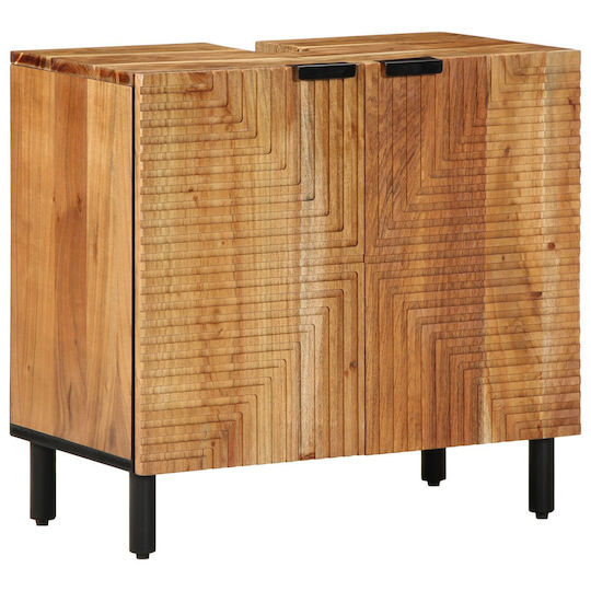 vidaXL Bathroom Cabinet Laundry L62xW33xH58cm Brown