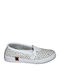 Δερμάτινα Γυναικεία Loafers σε Λευκό Χρώμα