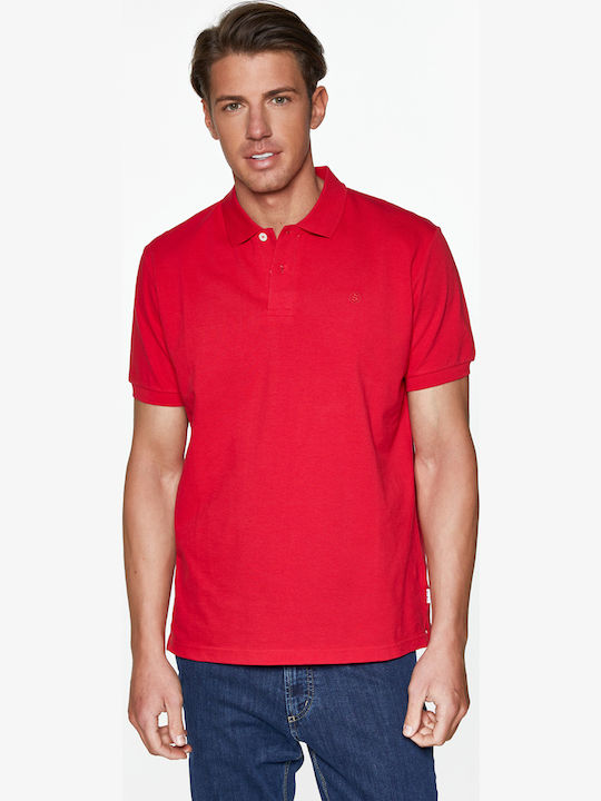 Santana Polo Short Sleeve Blouse Red