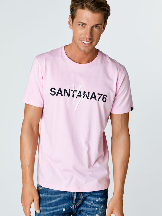 Santana Print Santana76 T-shirt Pink