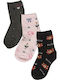 365 Charm Socks Παιδικές Κάλτσες Ροζ - Γκρί 3 Ζευγάρια
