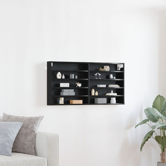 Raft Negru Stejar 100x8.5x50 cm