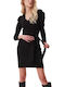 Rochie Mini Wrap-Around Neagră