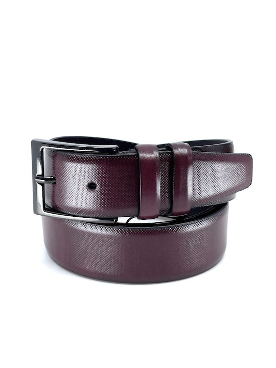 Curea Bărbați din Piele sintetica Burgundy