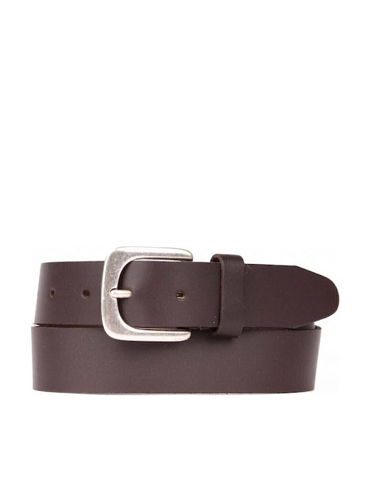 Breit Herren Gürtel Leder Braun