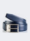Men's Belt Leather Blue