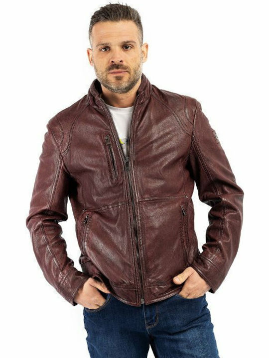 Milestone Leather Jacket Wine