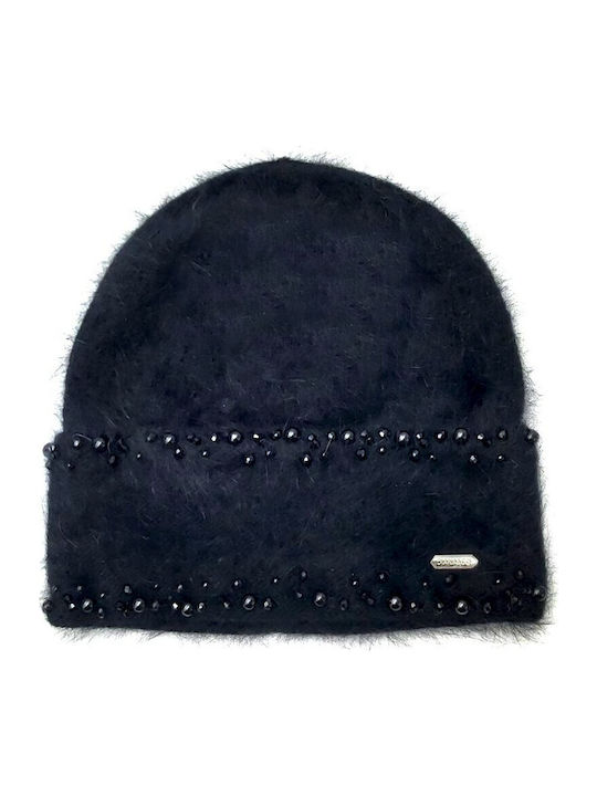 Beanie Γυναικείος Σκούφος Πλεκτός σε Μαύρο χρώμα