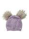 Pom Pom Beanie Beanie Knitted in Lilac color
