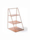 Aberto Design Μεταλλική Εταζέρα Πορτοκαλί Ø16xY30.5cm Π16xΜ17xΥ30.5cm