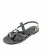 Sandale Casual Damă Din Piele Negre