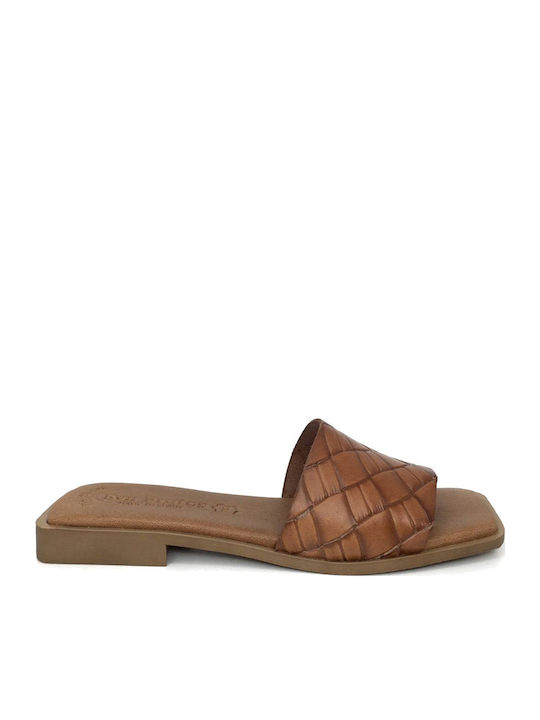 Eva Frutos Leder Flache Sandalen für Damen in T...