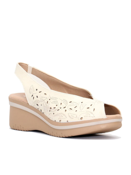 D Chicas Damenplattformen Beige