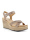 Damenplattformen Beige