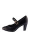Pumps mit Riemchen & Chunky mittelhoher Absatz Schwarz
