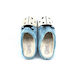 Anatomische Damen Hausschuhe mit Fell Hellblaue