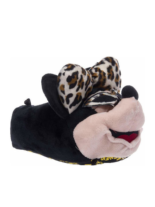 Minnie Women's Slippers with Animals Black