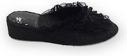 Summit Leather Slippers Black