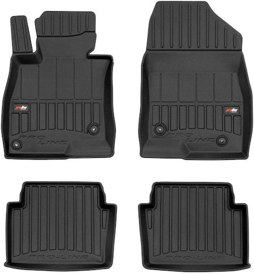Frogum Set Front and Back Car Mats 4 Pieces for Ford Edge Mazda 3 2013-2018 Black