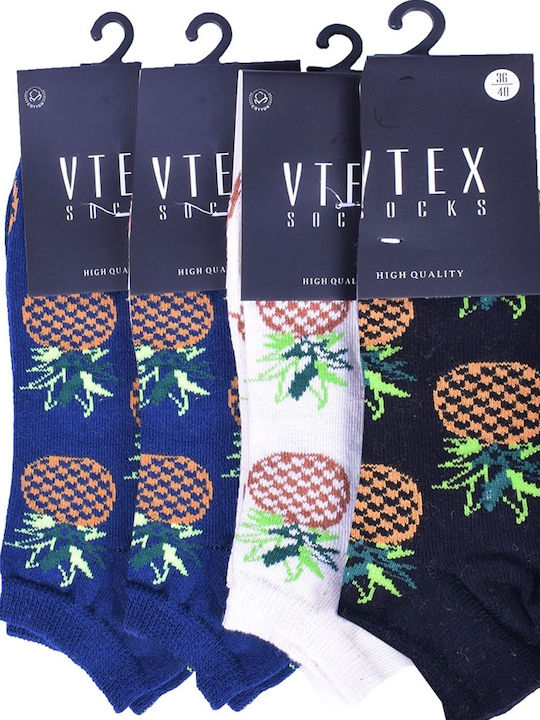 Vtex Socks Vtex Γυναικείες Κάλτσες με Σχέδια MULTICOLOUR 4Pack