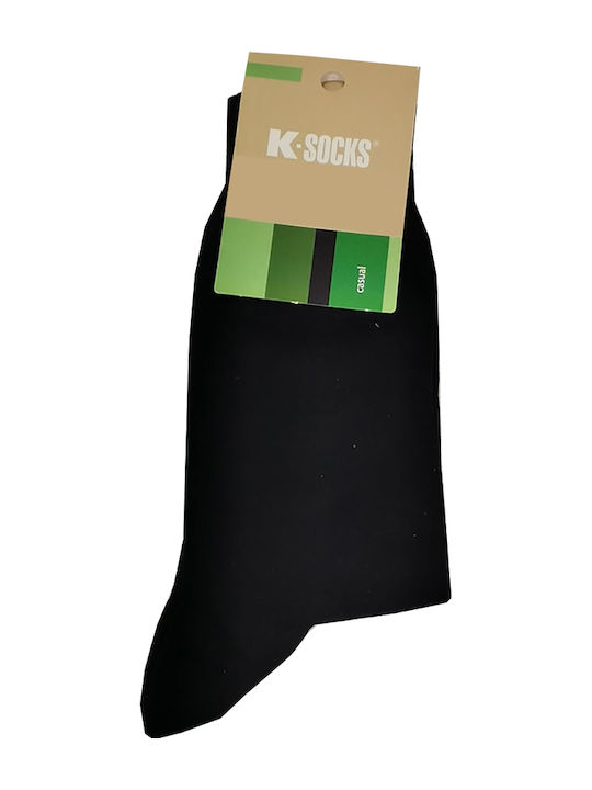 K Socks Ανδρικές Μονόχρωμες Κάλτσες Μαύρες