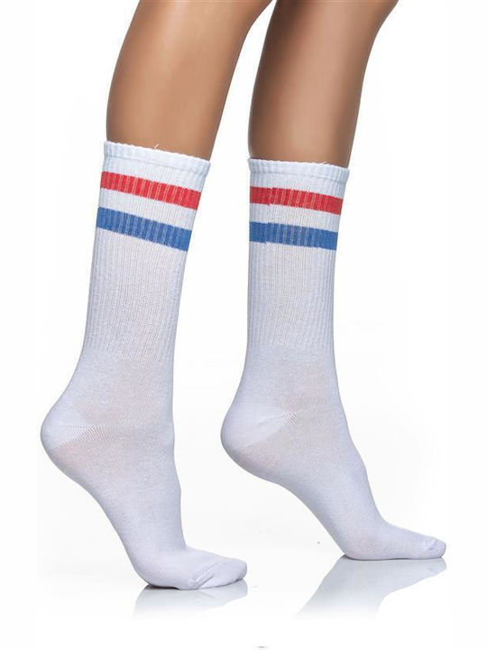 Inizio Дамски Чорапи WHITE/BLUE/RED 1Пакет