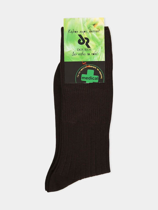 Douros Socks Douros Men's Solid Color Socks Brown