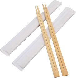 Packung mit 100 Bambus-Sushi-Essstäbchen Natur 23cm einzeln verpackt Tmx-chp11w-23
