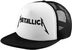 Metallica Adult Hat Soft Trucker Mesh Black White Polyester Adult Unisex One Size