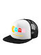 Pacman Waka Waka Waka Καπέλο Ενηλίκων Soft Trucker Δίχτυ Black White Polyester Ενηλικων Unisex One Size