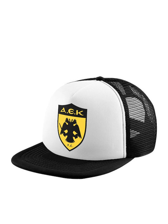 AEK Adult Cap Soft Trucker Mesh Black White Pol...