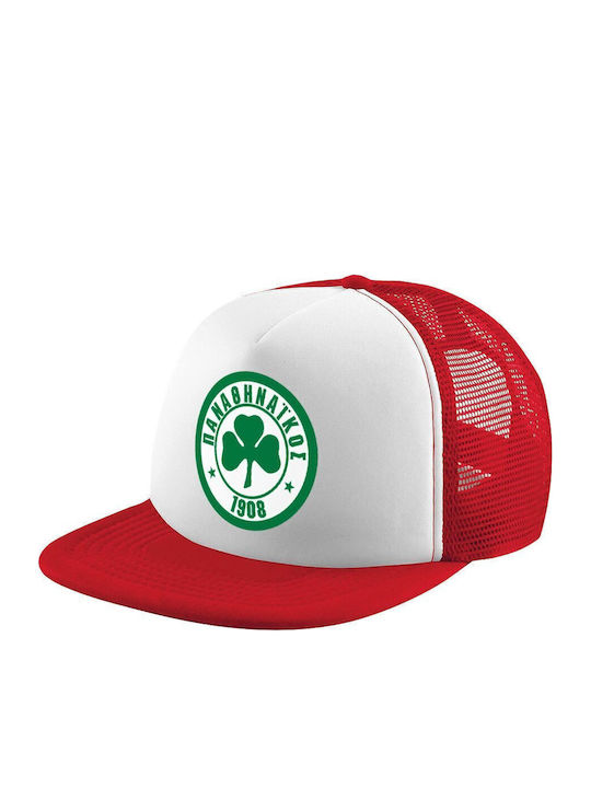 Panathinaikos Cap Adult Soft Trucker Mesh Red W...