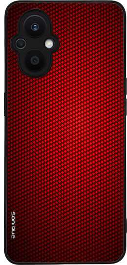 Sonique Carbon Series Case for Oppo Reno7 Lite 5G Oppo Reno8 Lite 5G Red
