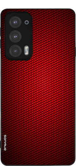 Калъф Sonique Carbon Series за Motorola Edge 20 5G Червен
