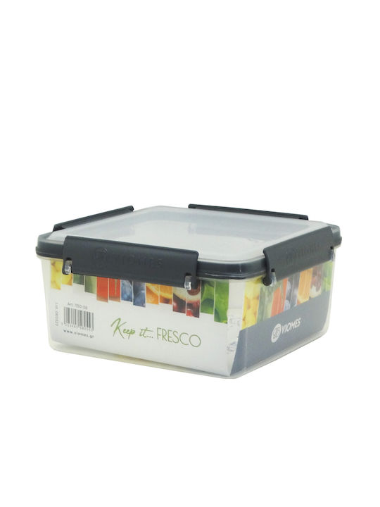 Viomes Microwave Plastic Lunch Box Transparent 17.5x17.5cm