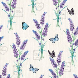 Decoupage Napkin 1pc Lavender Love Cream