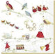 Χριστουγεννιάτικη Χαρτοπετσέτα Decoupage 12 Days Christmas Wh Gold