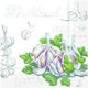 Decoupage Serviette Knoblauch 1 Stk