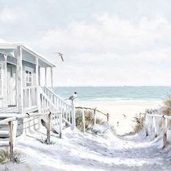 Decoupage-Serviette Strandhütte 1 Stk