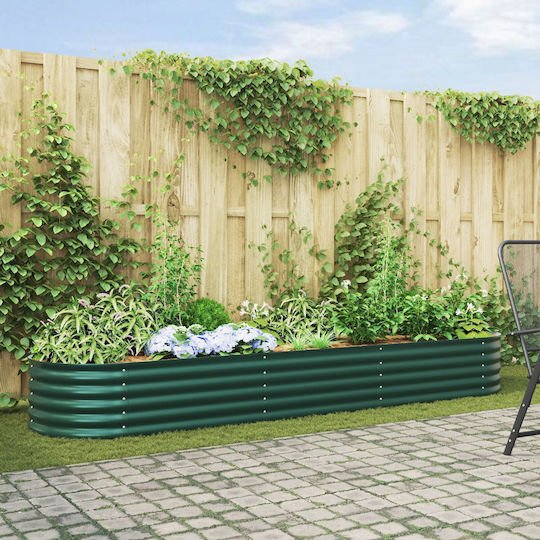vidaXL Pot Metallic Green 320x80x44cm.