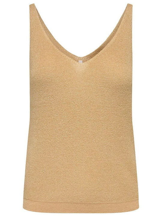 Only Women's Blouse Sleeveless Caramel Cream